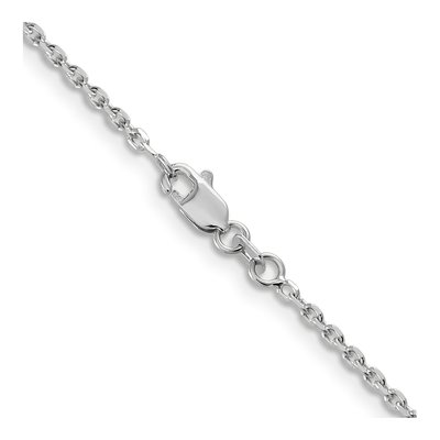 14K White Gold 1.65mm Diamond-Cut Cable Chain – view 4