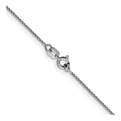14K White Gold 0.85mm Diamond-Cut Wheat Chain – view 5