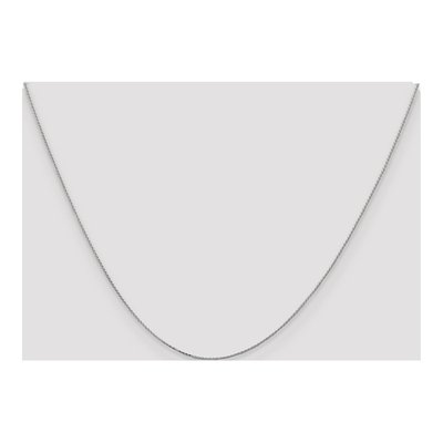 14K White Gold 0.85mm Diamond-Cut Wheat Chain – view 5