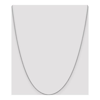 14K White Gold 0.85mm Diamond-Cut Wheat Chain – view 5