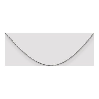 14K White Gold 1.05mm Diamond-Cut Wheat Chain – view 4