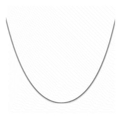 14K White Gold 1.05mm Diamond-Cut Wheat Chain – view 5
