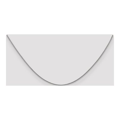 14K White Gold 1.05mm Diamond-Cut Wheat Chain – view 6