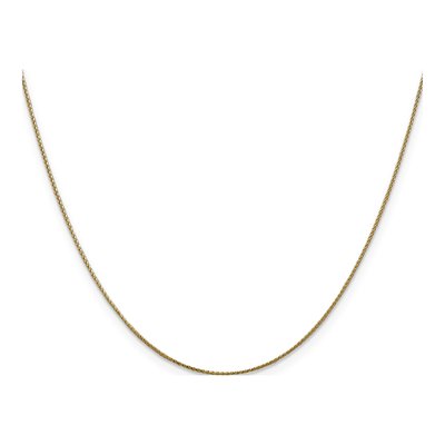 14K Yellow Gold 0.85mm Diamond-Cut Wheat Chain – view 4