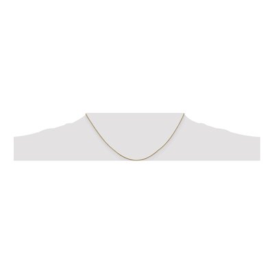 14K Yellow Gold 0.85mm Diamond-Cut Wheat Chain – view 6