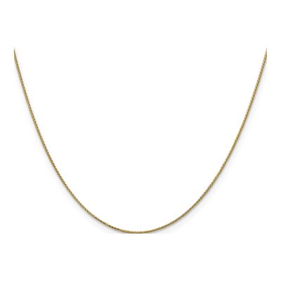 14K Yellow Gold 0.85mm Diamond-Cut Wheat Chain – view 4