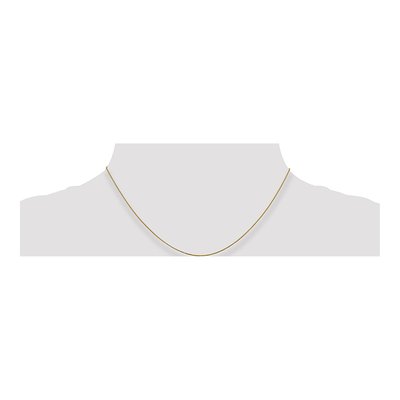 14K Yellow Gold 0.85mm Diamond-Cut Wheat Chain – view 6