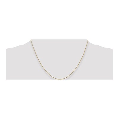 14K Yellow Gold 0.85mm Diamond-Cut Wheat Chain – view 5