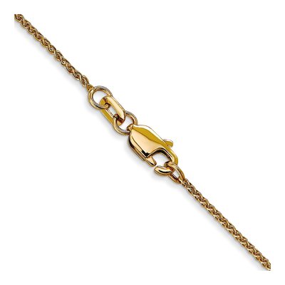 14K Yellow Gold 1.05mm Diamond-Cut Wheat Chain – view 4