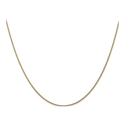 14K Yellow Gold 1.05mm Diamond-Cut Wheat Chain – view 3