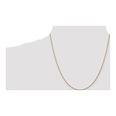 14K Yellow Gold 1.05mm Diamond-Cut Wheat Chain – view 5