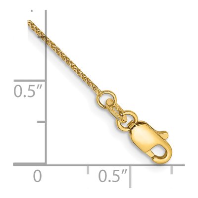 14K Yellow Gold 0.85mm Wheat Chain Bracelet – view 2