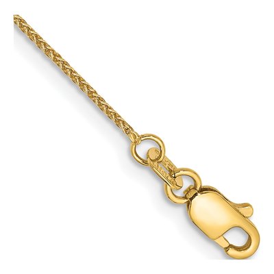 14K Yellow Gold 0.85mm Wheat Chain Bracelet