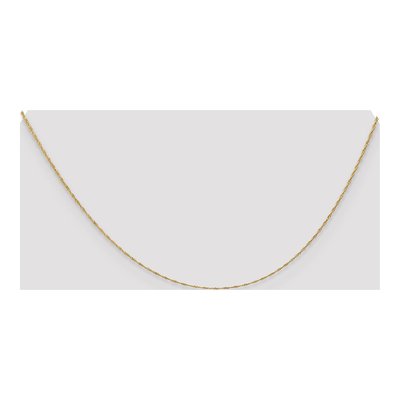 14K Yellow Gold 1mm Singapore Chain – view 4