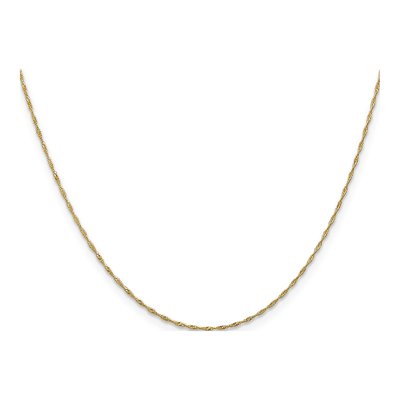 14K Yellow Gold 1mm Singapore Chain – view 2