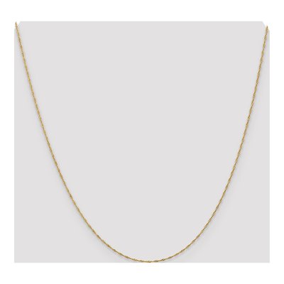 14K Yellow Gold 1mm Singapore Chain – view 4