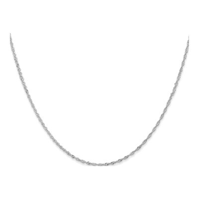 14K White Gold 1.1mm Singapore Chain – view 3