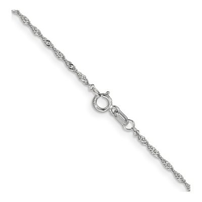 14K White Gold 1.1mm Singapore Chain – view 4