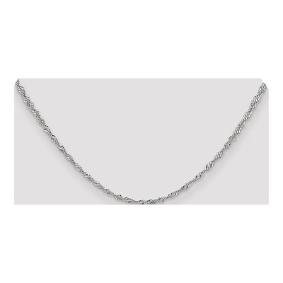14K White Gold 2mm 20-Inch Singapore Chain – view 5