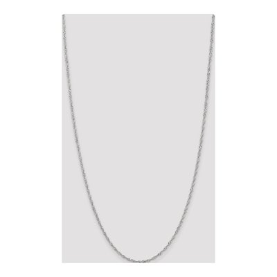 14K White Gold 2mm Singapore Chain – view 5