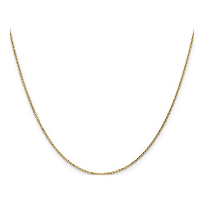 14K Yellow Gold 0.95mm Diamond-Cut Cable Chain – view 2