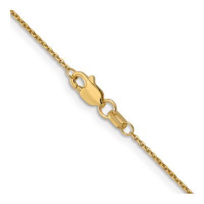 14K Yellow Gold 0.95mm Diamond-Cut Cable Chain – view 4