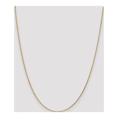 14K Yellow Gold 0.95mm Diamond-Cut Cable Chain – view 4