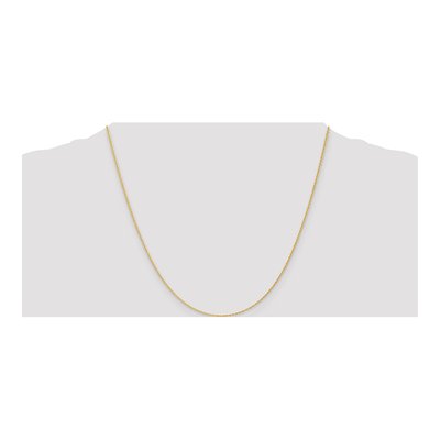 14K Yellow Gold 1.1mm Baby Rope Chain – view 6
