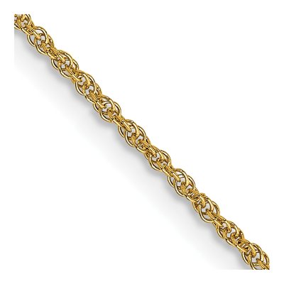 14K Yellow Gold 1.1mm Rope Chain