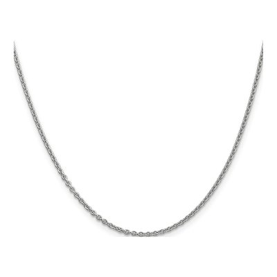 14K White Gold 1.8mm Cable Forzantine Chain – view 3