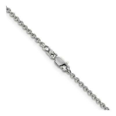 14K White Gold 1.8mm Cable Forzantine Chain – view 4