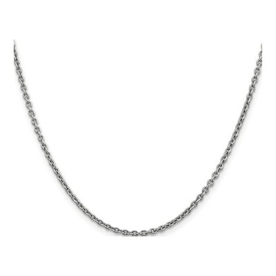 14K White Gold 2.2mm Cable Forzantine Chain – view 3
