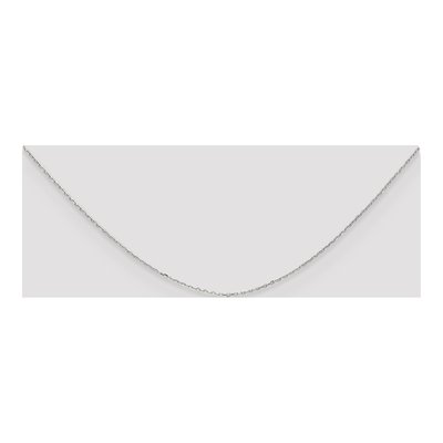 14K White Gold 0.8mm Diamond-Cut Cable Chain – view 4