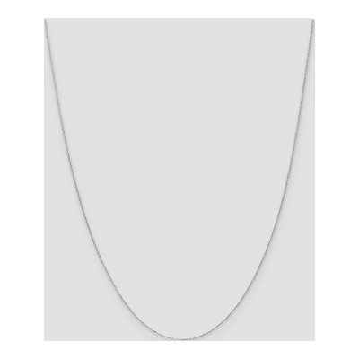 14K White Gold 0.8mm Diamond-Cut Cable Chain – view 5