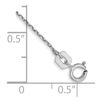 14K White Gold 0.8mm Diamond-Cut Cable Chain Anklet – view 2