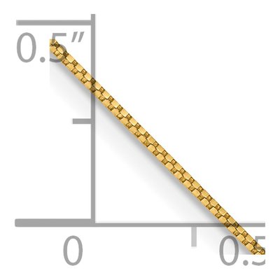 14K Yellow Gold 0.7mm Box Chain Anklet – view 2