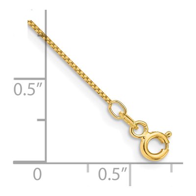 14K Yellow Gold 0.7mm Box Chain Anklet – view 3