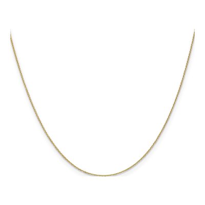 14K Yellow Gold 0.65mm Diamond-Cut Round Open Cable Chain – view 3