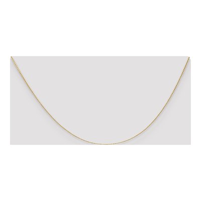14K Yellow Gold 0.65mm Diamond-Cut Round Open Cable Chain – view 5