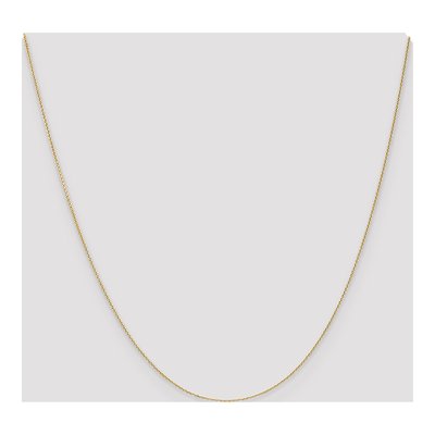 14K Yellow Gold 0.65mm Diamond-Cut Round Open Cable Chain – view 5