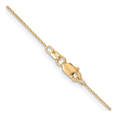14K Yellow Gold 0.65mm Diamond-Cut Round Open Cable Chain – view 4