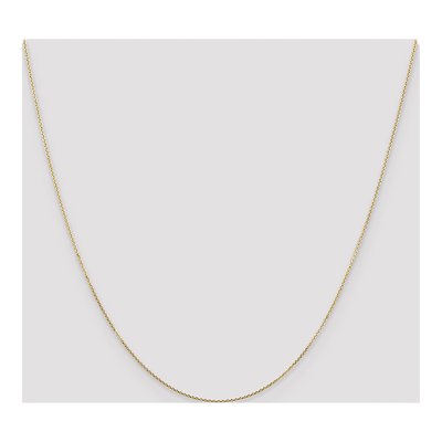 14K Yellow Gold 0.8mm Diamond-Cut Round Open Cable Chain – view 5