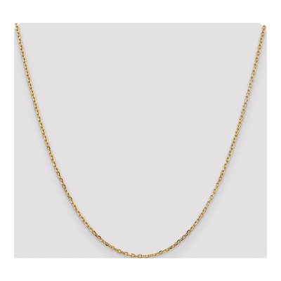 14K Yellow Gold 1.8mm Diamond-Cut Round Open Cable Chain – view 5