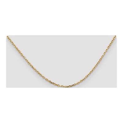 14K Yellow Gold 2.2mm Diamond-Cut Round Open Cable Chain – view 5