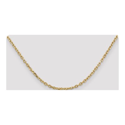14K Yellow Gold 3mm Diamond-Cut Round Open Cable Chain – view 5