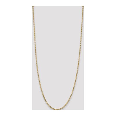 14K Yellow Gold 3mm Diamond-Cut Round Open Cable Chain – view 5