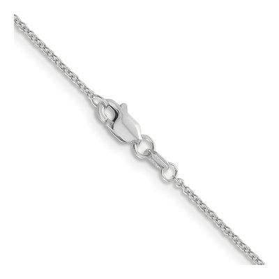 14K White Gold 1.2mm Cable Chain – view 3