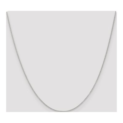 14K White Gold 1.2mm Cable Chain – view 4
