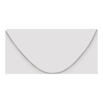 14K White Gold 1.4mm Round Open Cable Chain – view 5