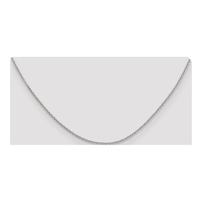 14K White Gold 1.6mm Round Open Cable Chain – view 5